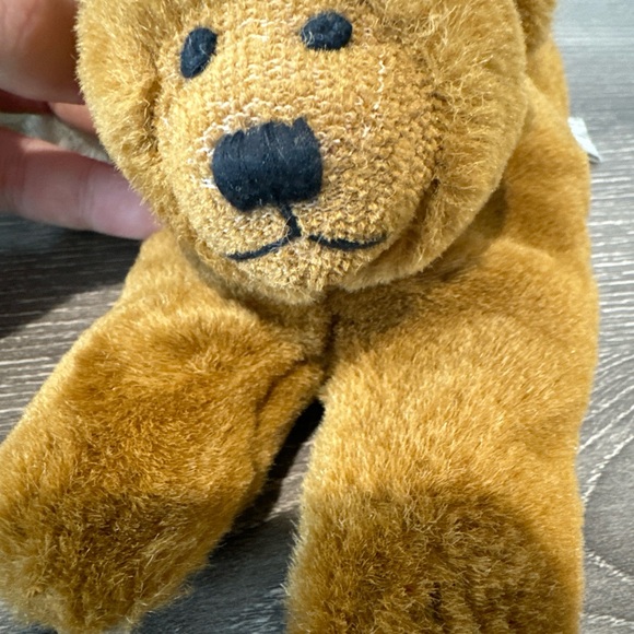 Eddie Bauer Teddy Bears Stuffed Animal Plush Laying Down  8” Beige Brown 1998 - Picture 8 of 9